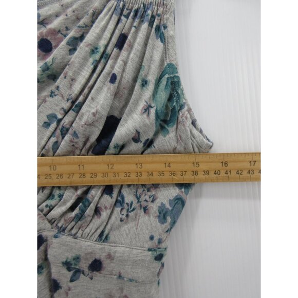 Peruvian Connection Dress Medium Wrap Flare Floral Stretch Belted - Picture 4 of 10